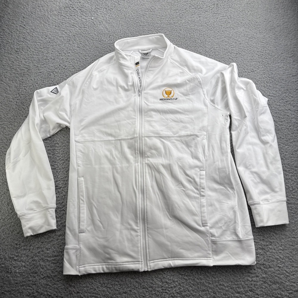 Levelwear Presidents Cup Jacket Mens Medium Quail Hollow White L/S Stretch